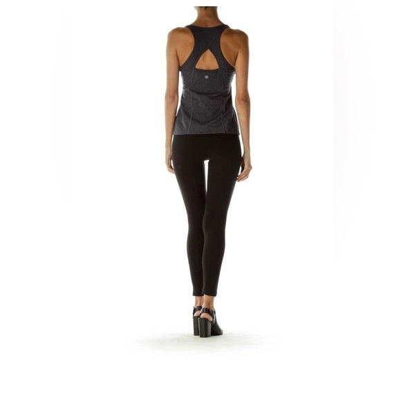 Athleta Gray Racerback Cross Strap Built In Bra Tank Top - Picture 1 of 8